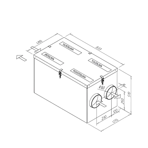 Ilmanvaihtokone Enervent LTR-3 eAir E, tuotenro: 7935674