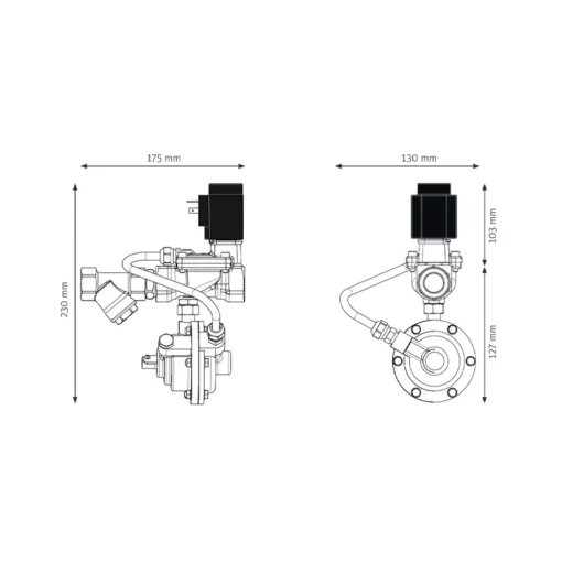 Roth Quickstop PRO2 vuotovahti mittakuva