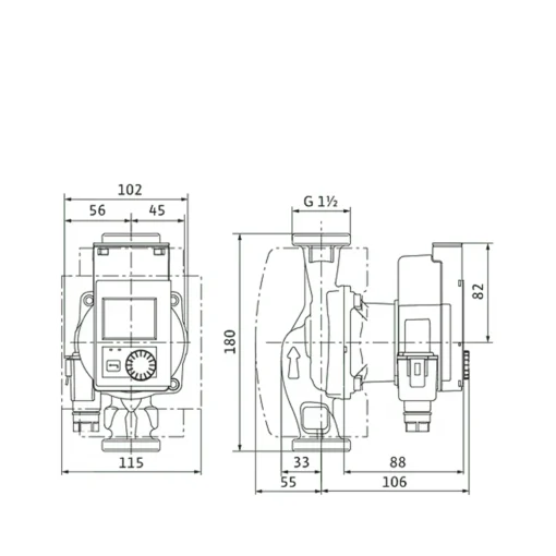 Wilo Stratos PICO 25/0,5-6-180 kiertovesipumppu tuo edistynyttä automatiikkaa ja pitkäikäisyyttä niin patteri- kuin lattialämmityskohteisiin. LVI: 4623748