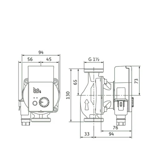Wilo Yonos PICO 25/1-6-130 kiertovesipumppu soveltuu jopa 220 m² lattialämmitykselle tai 12-20 patterisen omakotitalon lämmitysjärjestelmään. 4623132