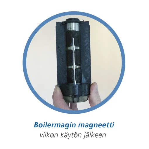 Watman Boilermag magneettisuodatin viikon käytön jälkeen