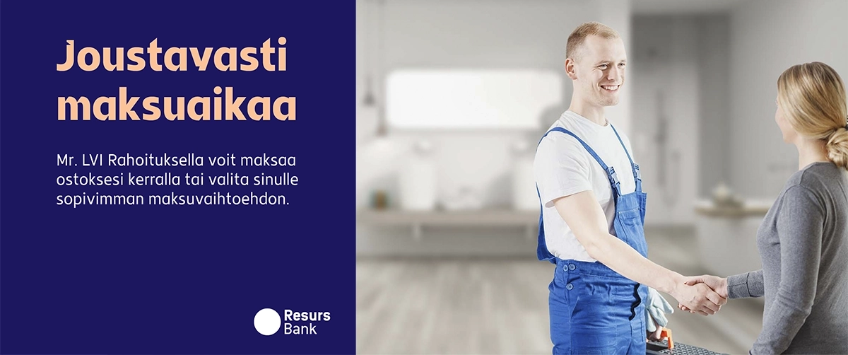 Käyttäessäsi Mr. LVI Rahoitusta saat ostoksille 30–60 päivää korotonta ja kulutonta maksuaikaa.